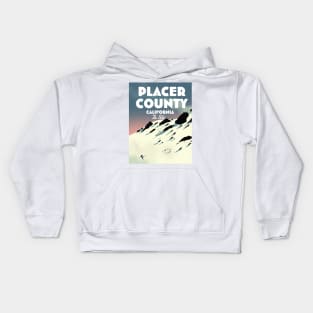 Placer County, California ski poster Kids Hoodie